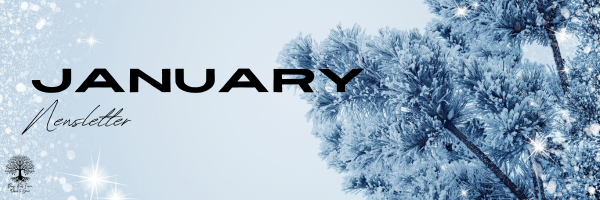 White Winter January Newsletter Calendar Email Header